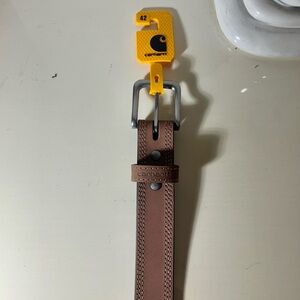 Carhartt Brown Leather Belt - Men’s Size 42 Genuine Leather